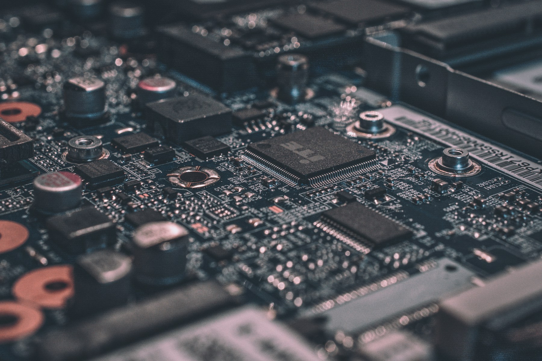 Close-up detail of computer hardware